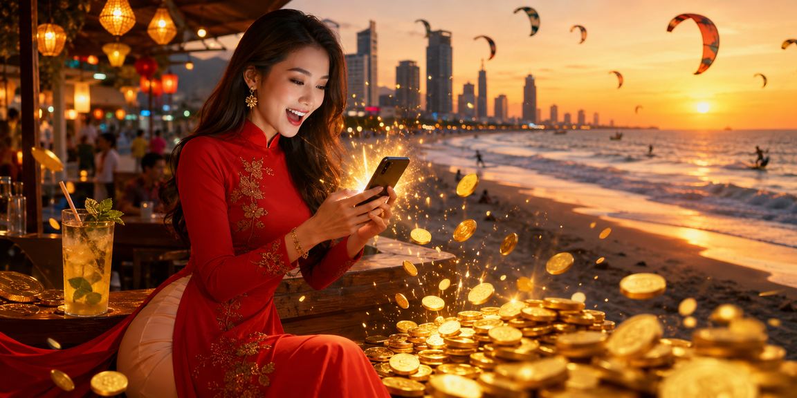 Người phụ nữ áo dài tại Sài Gòn xem kèo thể thao trực tuyến trên điện thoại